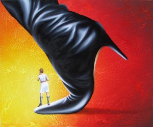 Muße Moment 50 x 60 cm Öl, Acryl auf Leinwand