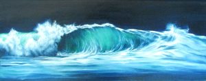 Kraft 20 x 50 cm Öl auf Leinwand